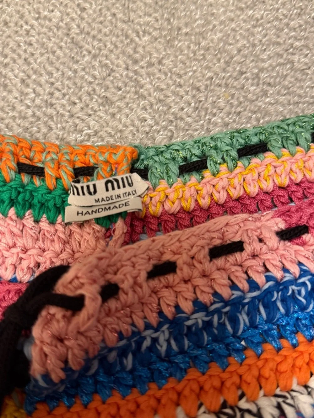 Miu Miu Multicolor Crochet Women's Shorts - Picture 3 of 6